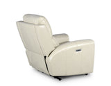 Laurel Dual -Power Leather Recliner, Ivory - LL950CI