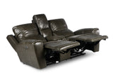 Laurel Dual-Power Reclining Console Loveseat, Grey from Steve Silver - Luna Furniture