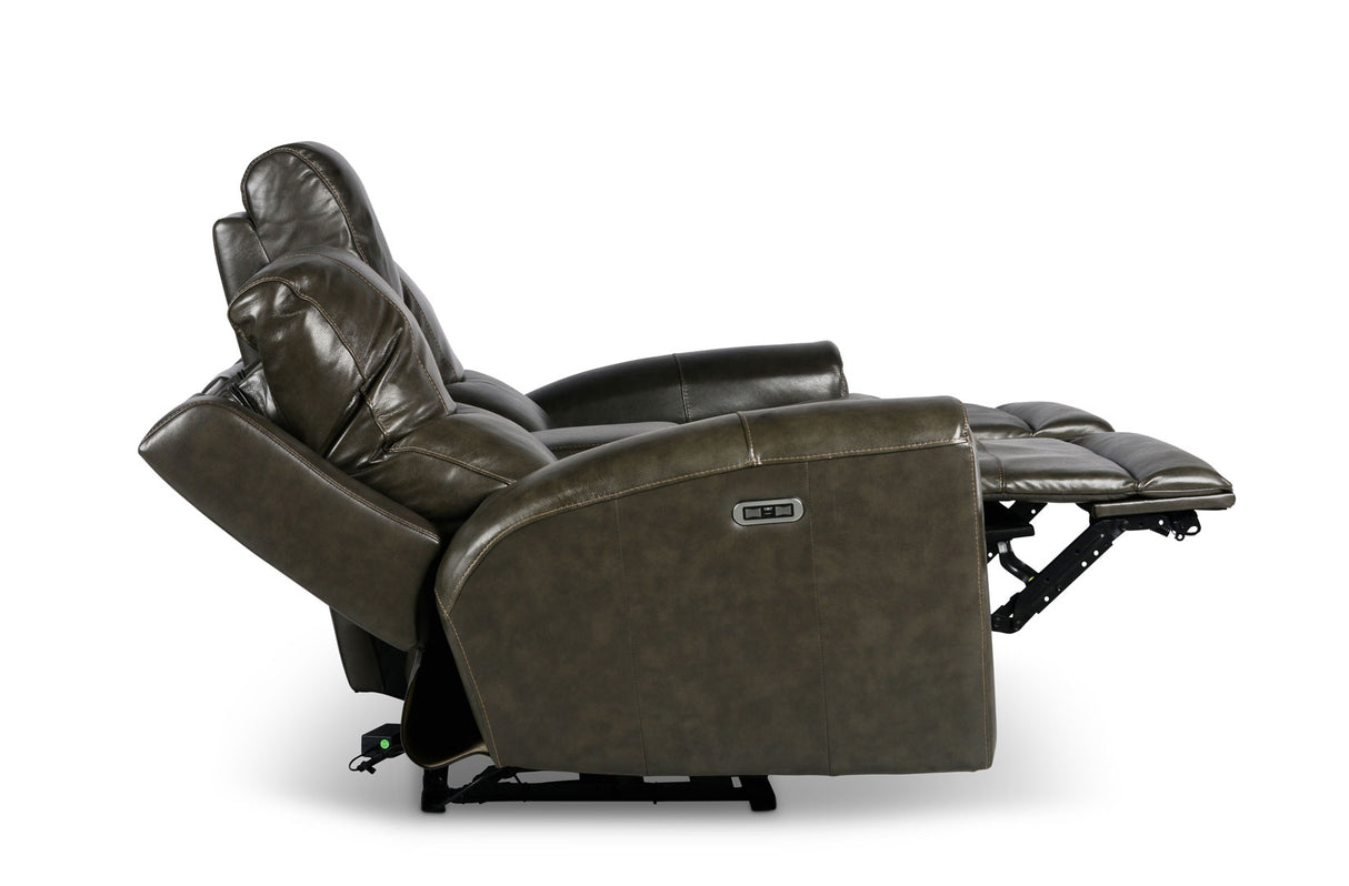 Laurel Dual-Power Reclining Console Loveseat, Grey from Steve Silver - Luna Furniture