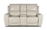 Laurel Dual-Power Reclining Console Loveseat, Ivory - LL950CLI