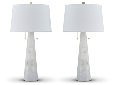 Laurellen 2-Piece Table Lamp Set in White - PKG019354