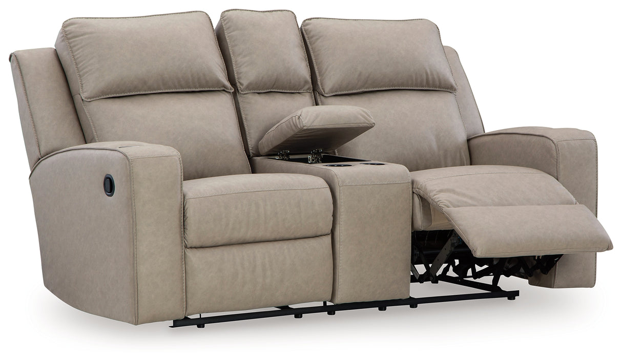 Lavenhorne Sofa, Loveseat and Recliner in Pebble - PKG015547