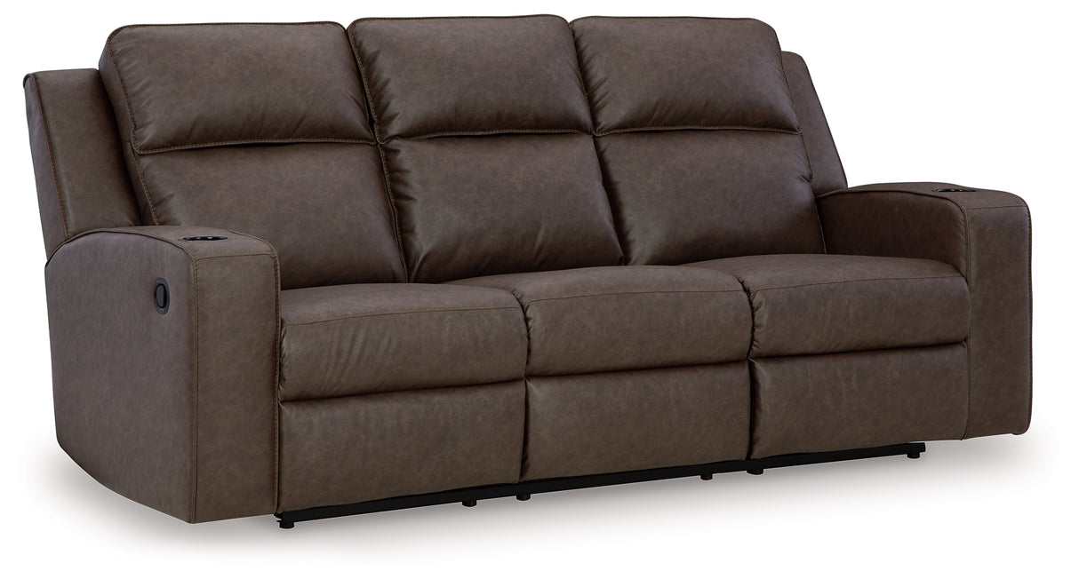 Lavenhorne Sofa, Loveseat and Recliner in Umber - PKG015545