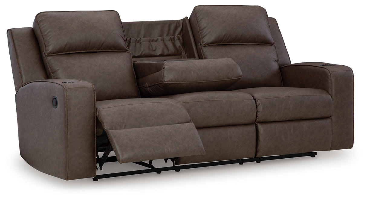 Lavenhorne Sofa, Loveseat and Recliner in Umber - PKG015545