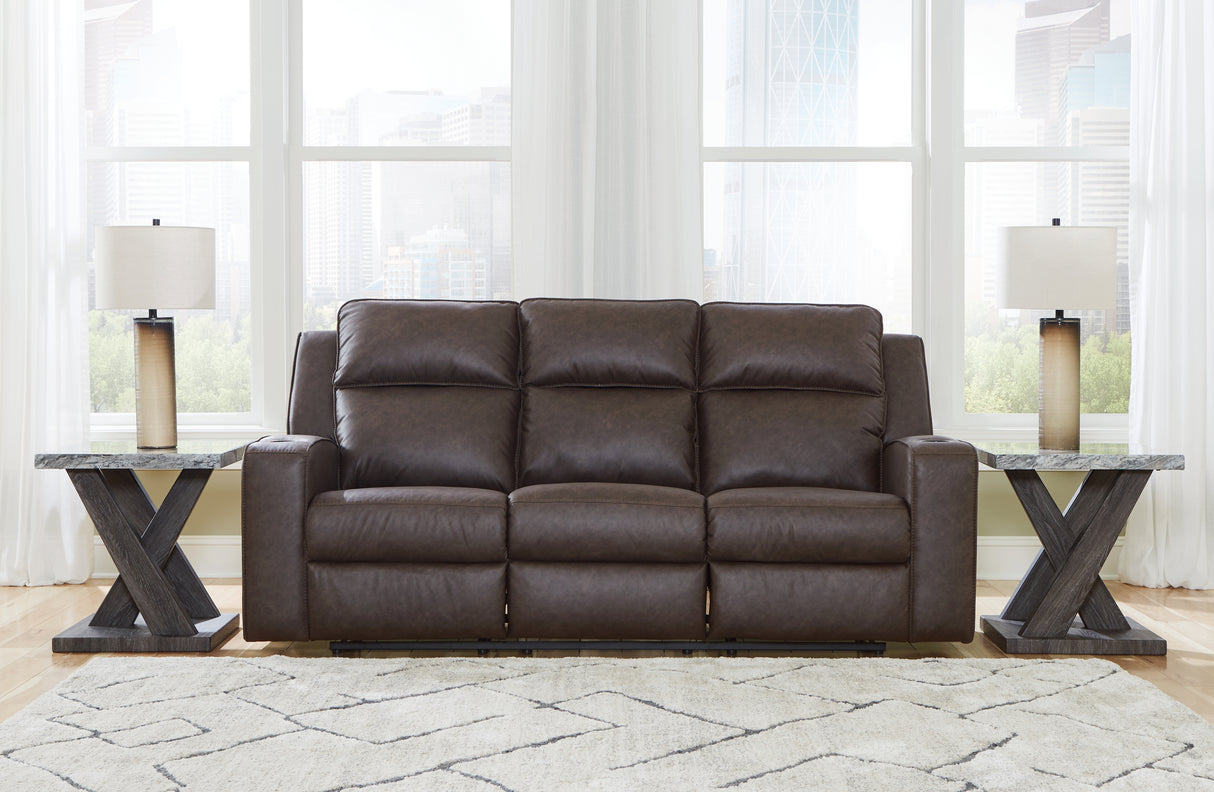 Lavenhorne Sofa, Loveseat and Recliner in Umber - PKG015545