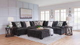 Lavernett 3-Piece Sectional with Ottoman in Charcoal - PKG016155