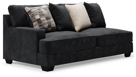 Lavernett 4-Piece Sectional with Ottoman in Charcoal - PKG014915