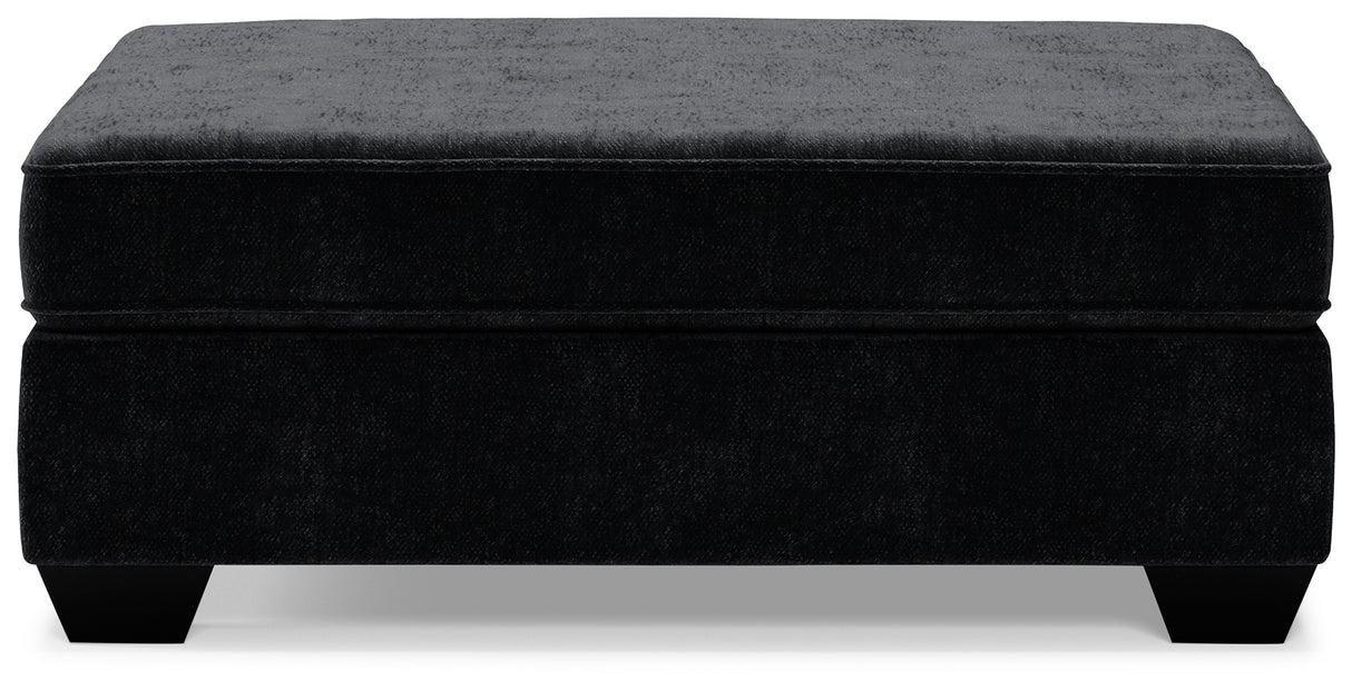 Lavernett 4-Piece Sectional with Ottoman in Charcoal - PKG014915