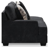 Lavernett 4-Piece Sectional with Ottoman in Charcoal - PKG014915