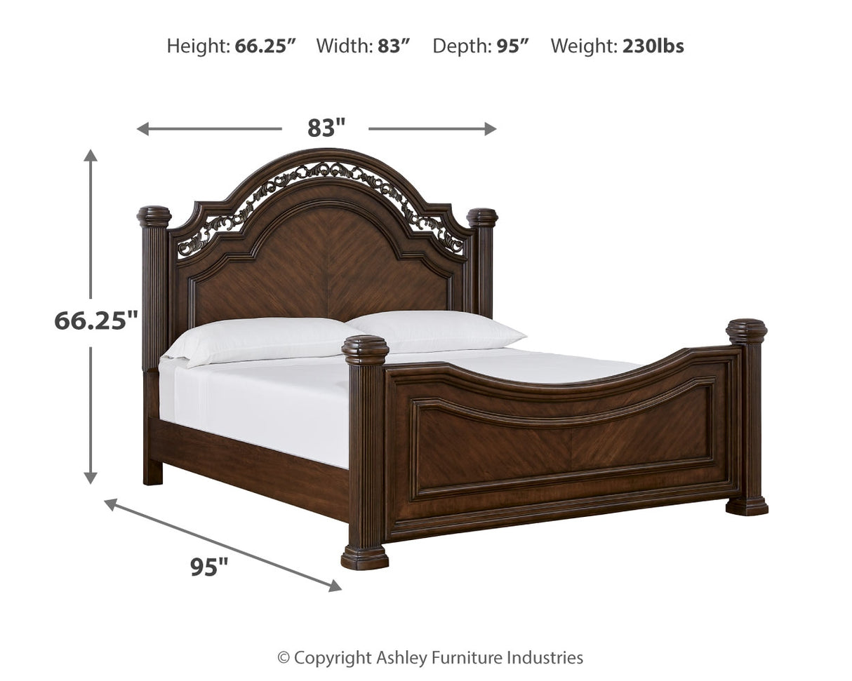 Lavinton King Panel Bed with Dresser and Nightstand in Brown - PKG019220