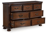 Lavinton King Panel Bed with Dresser and Nightstand in Brown - PKG019220