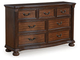 Lavinton King Poster Bed with Dresser in Brown - PKG016862