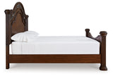 Lavinton King Poster Bed with Dresser in Brown - PKG016862