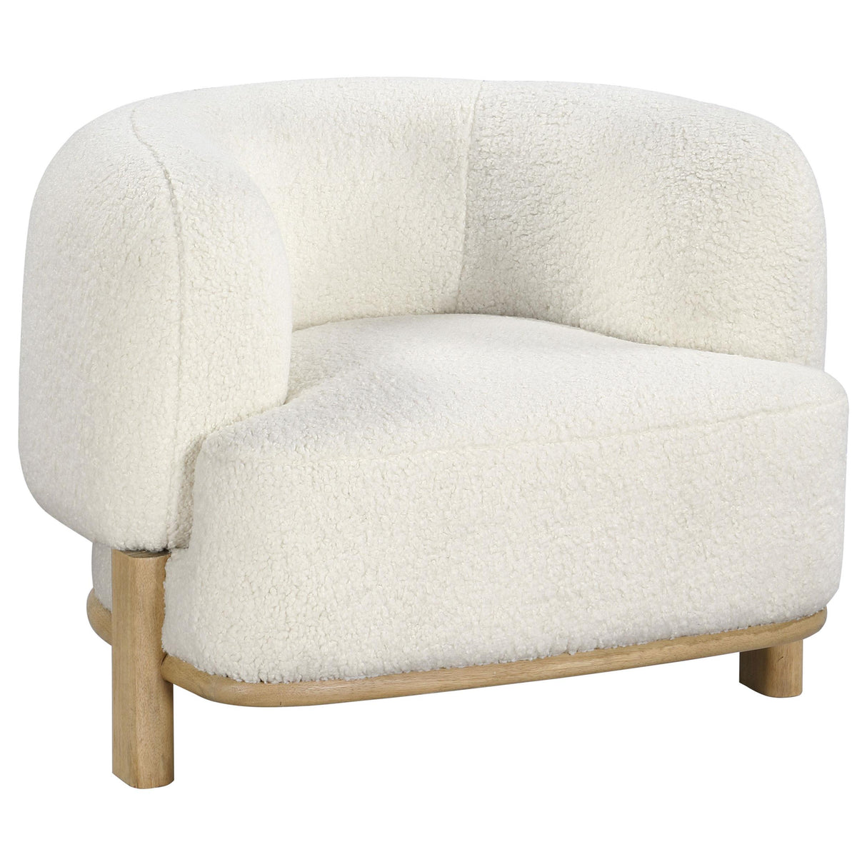 Lawler Upholstered Barrel Back Accent Chair Ivory - 903169