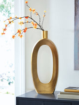 Lawtonville Antique Gold Finish Vase from Ashley - Luna Furniture