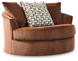 Laylabrook Chair and Ottoman in Spice - PKG016490