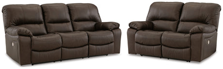 Leesworth Sofa and Loveseat in Dark Brown - PKG015115