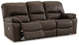 Leesworth Sofa, Loveseat and Recliner in Dark Brown - PKG015116