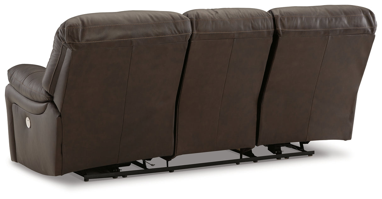 Leesworth Sofa, Loveseat and Recliner in Dark Brown - PKG015116