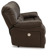 Leesworth Sofa, Loveseat and Recliner in Dark Brown - PKG015116