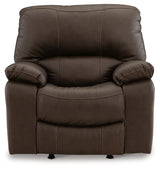 Leesworth Sofa, Loveseat and Recliner in Dark Brown - PKG015116