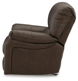 Leesworth Sofa, Loveseat and Recliner in Dark Brown - PKG015116