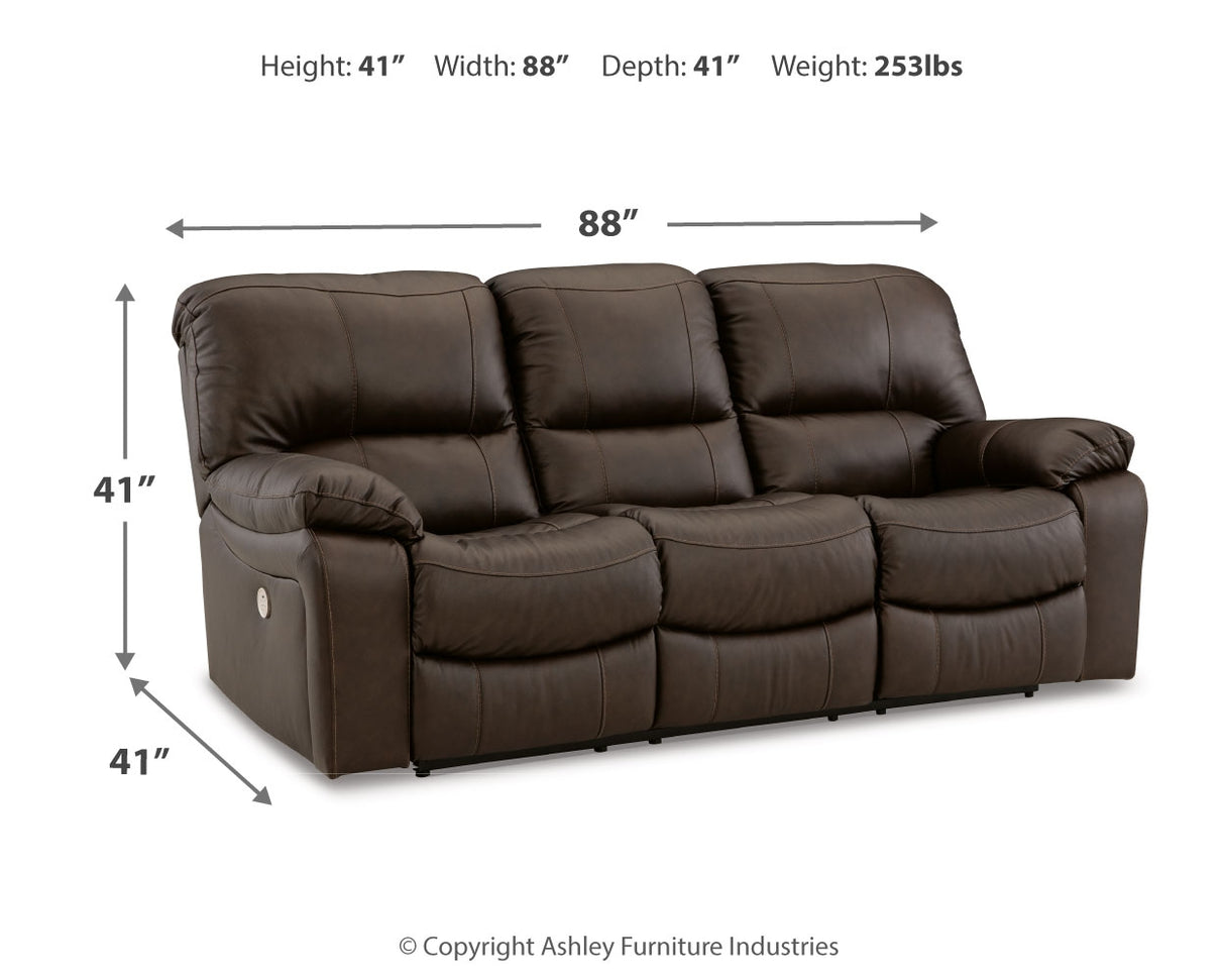 Leesworth Sofa, Loveseat and Recliner in Dark Brown - PKG015116