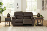 Leesworth Sofa, Loveseat and Recliner in Dark Brown - PKG015116