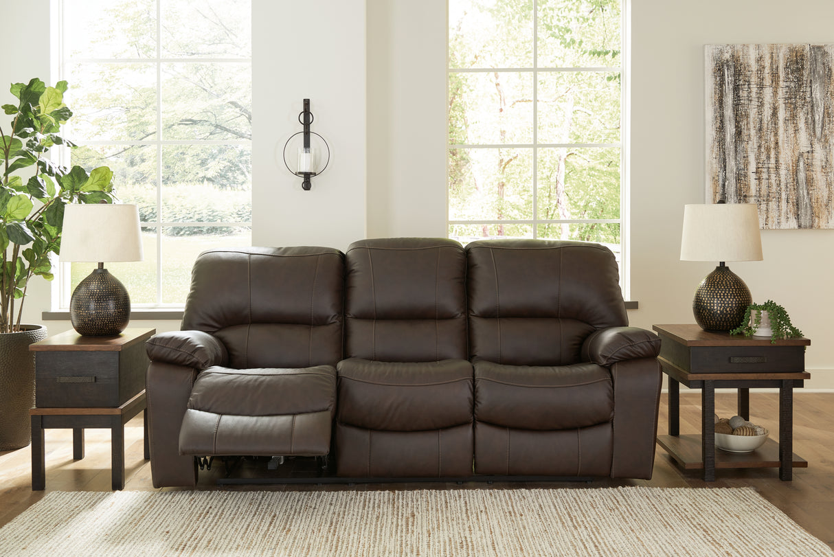 Leesworth Sofa, Loveseat and Recliner in Dark Brown - PKG015116