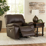 Leesworth Sofa, Loveseat and Recliner in Dark Brown - PKG015116