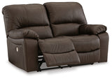 Leesworth Sofa, Loveseat and Recliner in Dark Brown - PKG015116