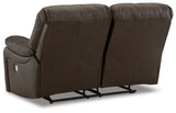 Leesworth Sofa, Loveseat and Recliner in Dark Brown - PKG015116