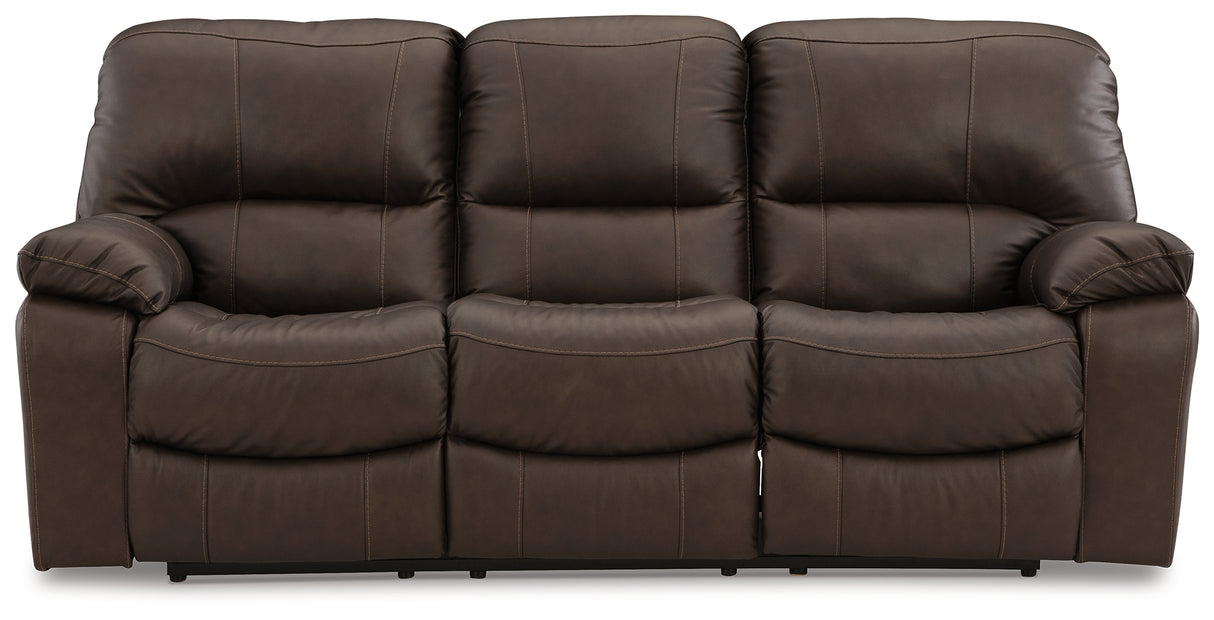 Leesworth Sofa, Loveseat and Recliner in Dark Brown - PKG015116