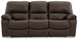 Leesworth Sofa, Loveseat and Recliner in Dark Brown - PKG015116