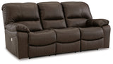 Leesworth Sofa, Loveseat and Recliner in Dark Brown - PKG015116