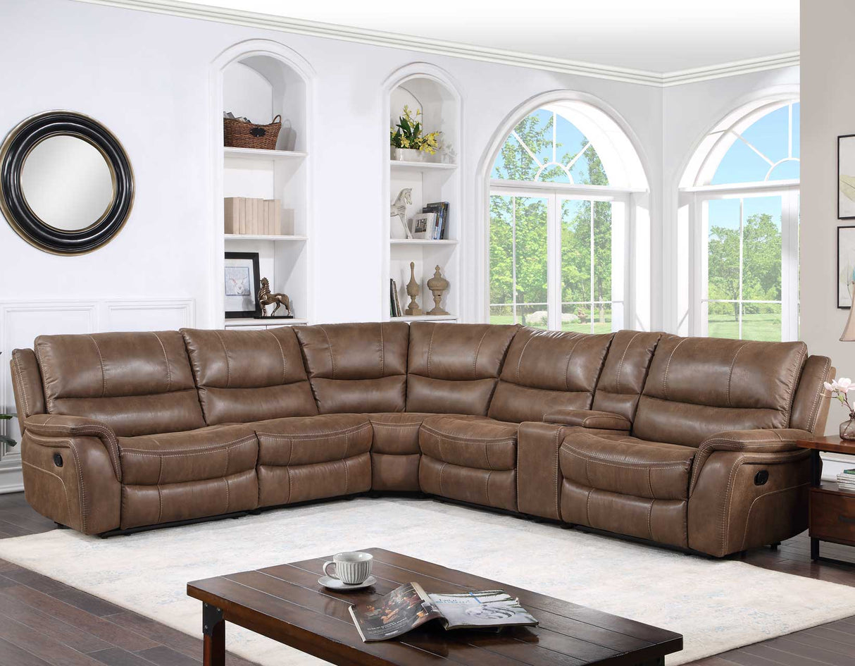 Lehi 6-Piece Manual Reclining Sectional from Steve Silver - Luna Furniture