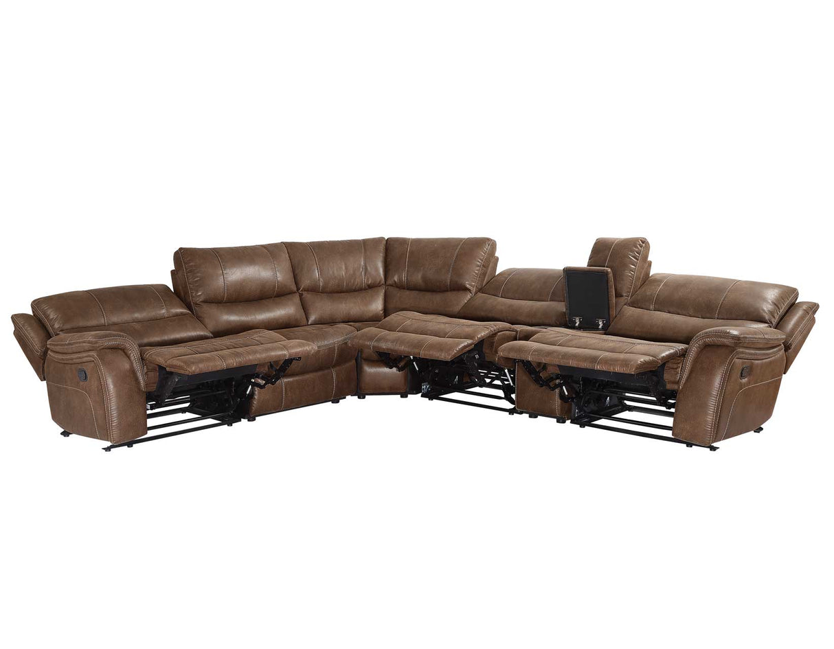 Lehi 6-Piece Manual Reclining Sectional from Steve Silver - Luna Furniture