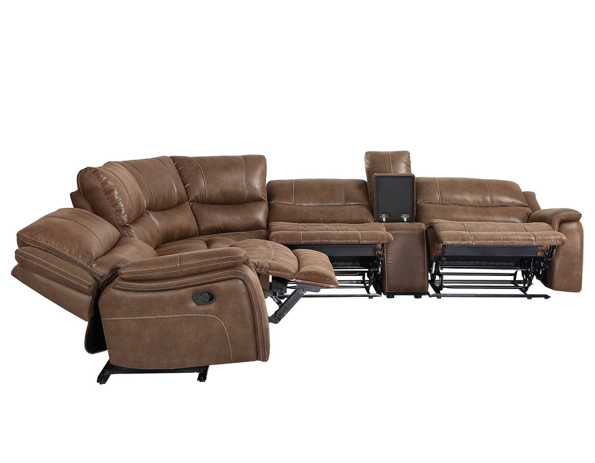 Lehi 6-Piece Manual Reclining Sectional from Steve Silver - Luna Furniture