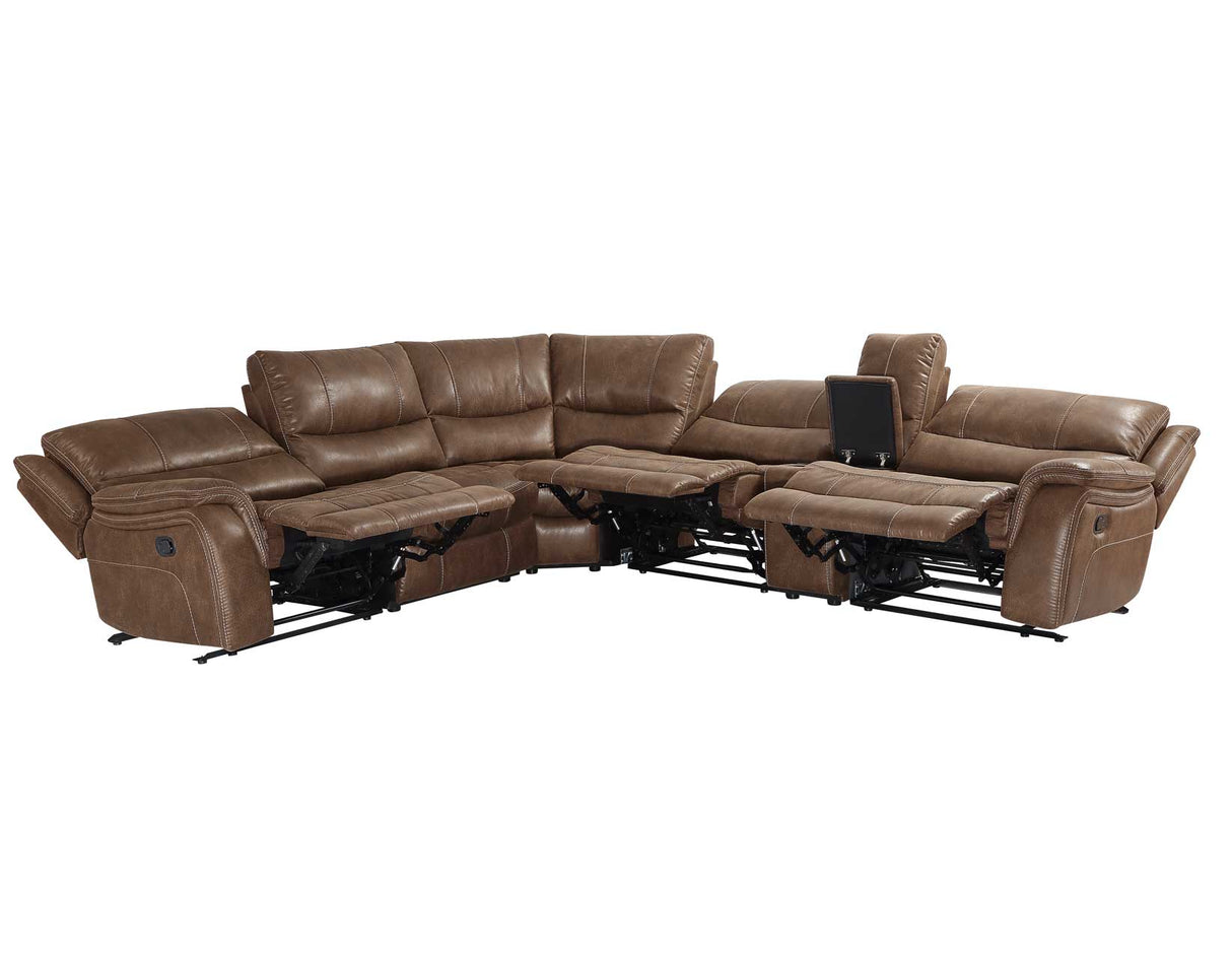 Lehi 6-Piece Manual Reclining Sectional from Steve Silver - Luna Furniture