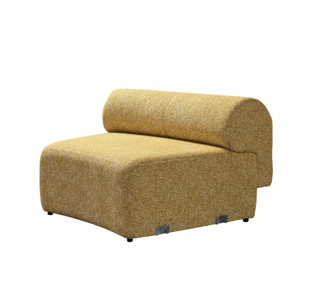 Lena Mustard Boucle 3-Piece Curved Sectional from Nova Furniture - Luna Furniture