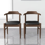 Leon Mid-Century Modern Leather Dining Chair (Set of 2) - DCH00603702