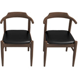 Leon Mid-Century Modern Leather Dining Chair (Set of 2) - DCH00603702