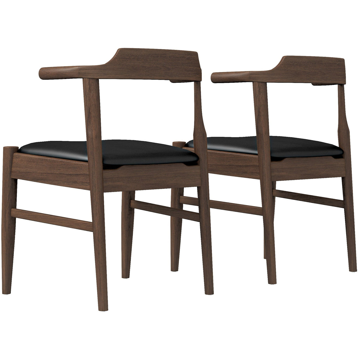 Leon Mid-Century Modern Leather Dining Chair (Set of 2) - DCH00603702