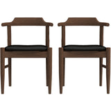 Leon Mid-Century Modern Leather Dining Chair (Set of 2) - DCH00603702