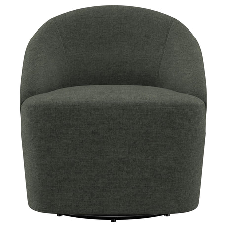 Leon Upholstered Accent Swivel Barrel Chair Hunter Green - 903075