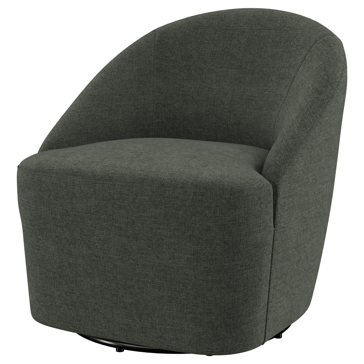 Leon Upholstered Accent Swivel Barrel Chair Hunter Green - 903075