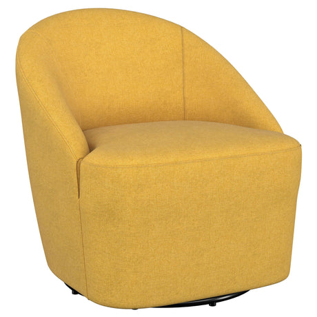 Leon Upholstered Accent Swivel Barrel Chair Mustard Yellow - 903076