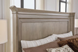 Lexorne King Sleigh Bed with Mirrored Dresser and Chest in Gray from Ashley - Luna Furniture