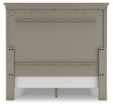 Lexorne Queen Sleigh Bed with Mirrored Dresser, Chest and 2 Nightstands in Gray - PKG015658