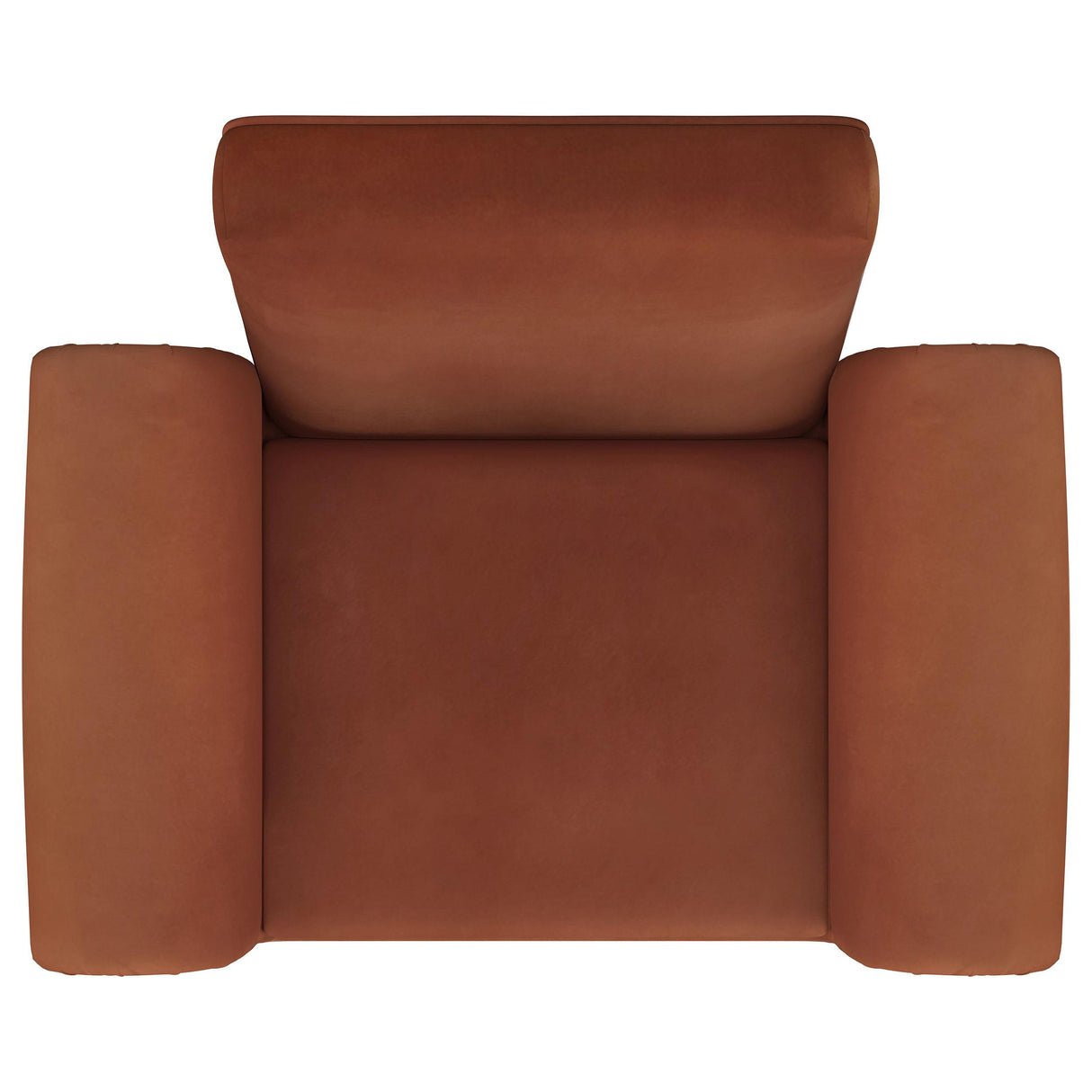 Liana Rust Orange Upholstered Roll Arm Accent Armchair from Coaster - Luna Furniture